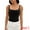 Black, variant on Women's Shelf Bra Basic Tank Adjustable Spaghetti Strap Camisole M White
