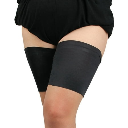 AkoaDa Black Chafing Thigh Bands Elastic Non Slip Leg Comfort Running (Best Product For Chafing Thighs)