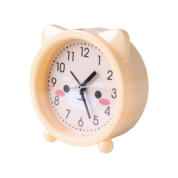 Color Kitten Alarm Clock with Ears Designing for Kids' Bedroom Decoration and Independently Time Learning