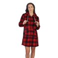 thumbnail image 1 of Women's Mid-thigh Hooded Plush Zippered Lounger, 1 of 37