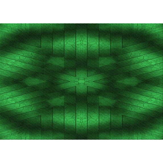 Ahgly Company Machine Washable Indoor Rectangle Transitional Deep Emerald Green Area Rugs, 2' x 5'
