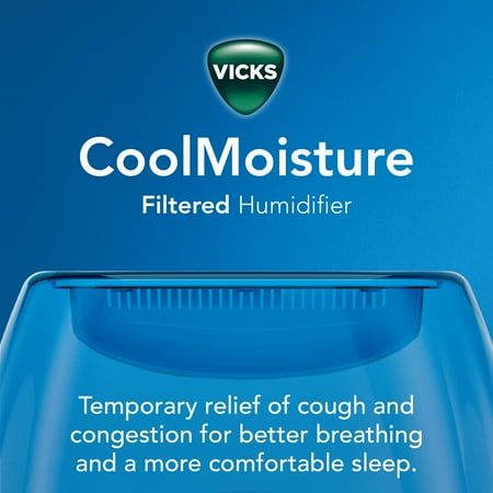 Vicks - 1.1 Gal. Cool Mist Humidifier - White