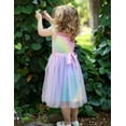 thumbnail image 3 of Arshiner Girls Toddler Dress Summer Ruffle Sleeve Mesh A Line Formal Party Tulle Dresses with Pockets, 3 of 6