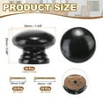 thumbnail image 2 of Uxcell Cabinet Knobs Round Drawer Dresser Knobs Wood Handles Knobs Drawer Pulls with Screws Black, 2 of 7