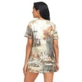 thumbnail image 2 of Women Pajama Sets Short Sleeve Sweatshirts Autumn Scene with Goats Eggs Casual Tops and Shorts, 2 of 7