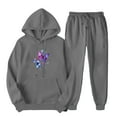 thumbnail image 2 of successthop 2 Pieces Lounge Set Women Fleece Long Sleeve Hoodie and Joggers Graphic Fall Drawstring Streetwear, 2 of 6