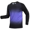 thumbnail image 3 of hoksml Men's Long Sleeve Workout T Shirts, Quick Dry Athletic Running Tops, Raglan Crew Neck Performance Sport Tees for Training Gym, 3 of 4