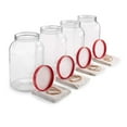 thumbnail image 2 of Vibz Wide Mouth Mason Jars with Lids, Food Storage Gallon Glass Jars for Kombucha, Tea, Canning & More, 4 Pack, 2 of 8