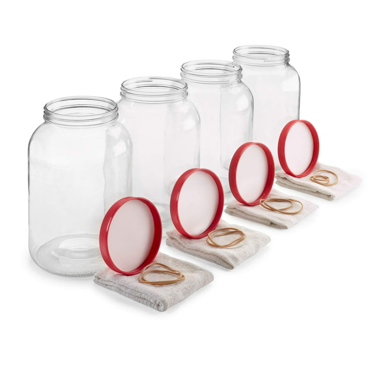 1 Gallon Glass Jars with Metal Lids (4 pack) – Better Beverage Bottles