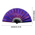 thumbnail image 2 of Ventilador Plegable de 13 Pulgadas Ventilador de Mano Colores Aplaudir Abanicos Bailar Ventilador de Mano Plegable Grande, 2 of 6