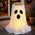 thumbnail image 5 of Halloween Ghost Decorations Outdoor with Candy Bowl, Light up Ghost Candy Bowls Holder Remote Control, Ghost Candy Bucket Stand Decor for with Lights for Yard Front Door Party, 5 of 6