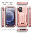 thumbnail image 4 of ExoGuard For iPhone 12 Mini Case, Phone Case with Screen Protector and Kickstand (Pink), 4 of 7