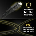 thumbnail image 5 of Scosche HDCi4B4SG-SP Strikeline MFi Cert Charge & Sync 4-ft. Braided Cable Lightning & USB-C Black, 5 of 6
