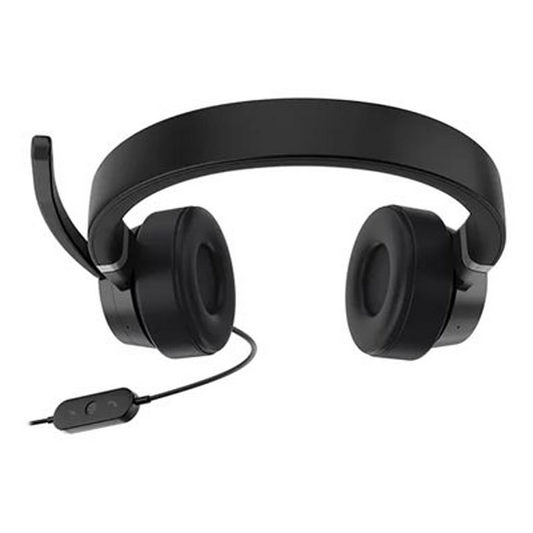 Lenovo Go - Headset - on-ear - wired - active noise canceling - USB-C -  thunder black - Certified for Skype for Business, Certified for Microsoft  Teams - for ThinkCentre M60q Chromebox;