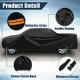thumbnail image 6 of Unique Bargains Pickup Truck Cover for Toyota Tacoma Double Cab 4 Door 6.1 Feet Bed 15-21 Sun Rain Dust Wind Protection 190T PU Black  226"x74.8"x69", 6 of 6