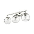 thumbnail image 2 of Mackenzie 3 - Light Polished Nickel Glam Incandescent Glass And Steel Wall Sconce, 2 of 5