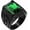 Black Green, variant on Men's Stainless Steel Vintage Cubic Zirconia Multicolor Stone Signet Ring