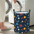 thumbnail image 4 of Picia Space Cartoon Large Laundry Basket, Waterproof, Freestanding Laundry Hamper, Collapsible Tall Clothes Hamper with Extended Handles-Small, 4 of 8