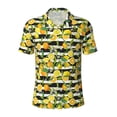 thumbnail image 2 of Daiia Orange and Lemon Pattern Men’s Polo Shirts,Solid Deck Shirt,Classic Fit, Breathable Cotton Polo for Casual and Sport Wear-3X-Large, 2 of 7