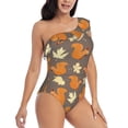 thumbnail image 3 of Pofeuu Squirrel And Maple Leaves Print Women's One Piece Swimsuits One Shoulder Swimwear Asymmetric Ruffle Monokinis Bathing Suits-XX-Large, 3 of 6