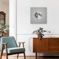 thumbnail image 3 of Framed Canvas Wall Art for Living Room Moon Star Cluster Wall Decor, Grey Starry Night Aesthetic Paintings for Bedroom Office Kitchen Bathroom, Ready to Hang Artwork Wall Pictures 8x8 Inch, 3 of 9
