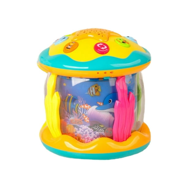 Iluminación giratoria 3 6 12 18 meses Regalos de Navidad Regalos de cumpleaños Juguete sensorial Niños luz de proyección