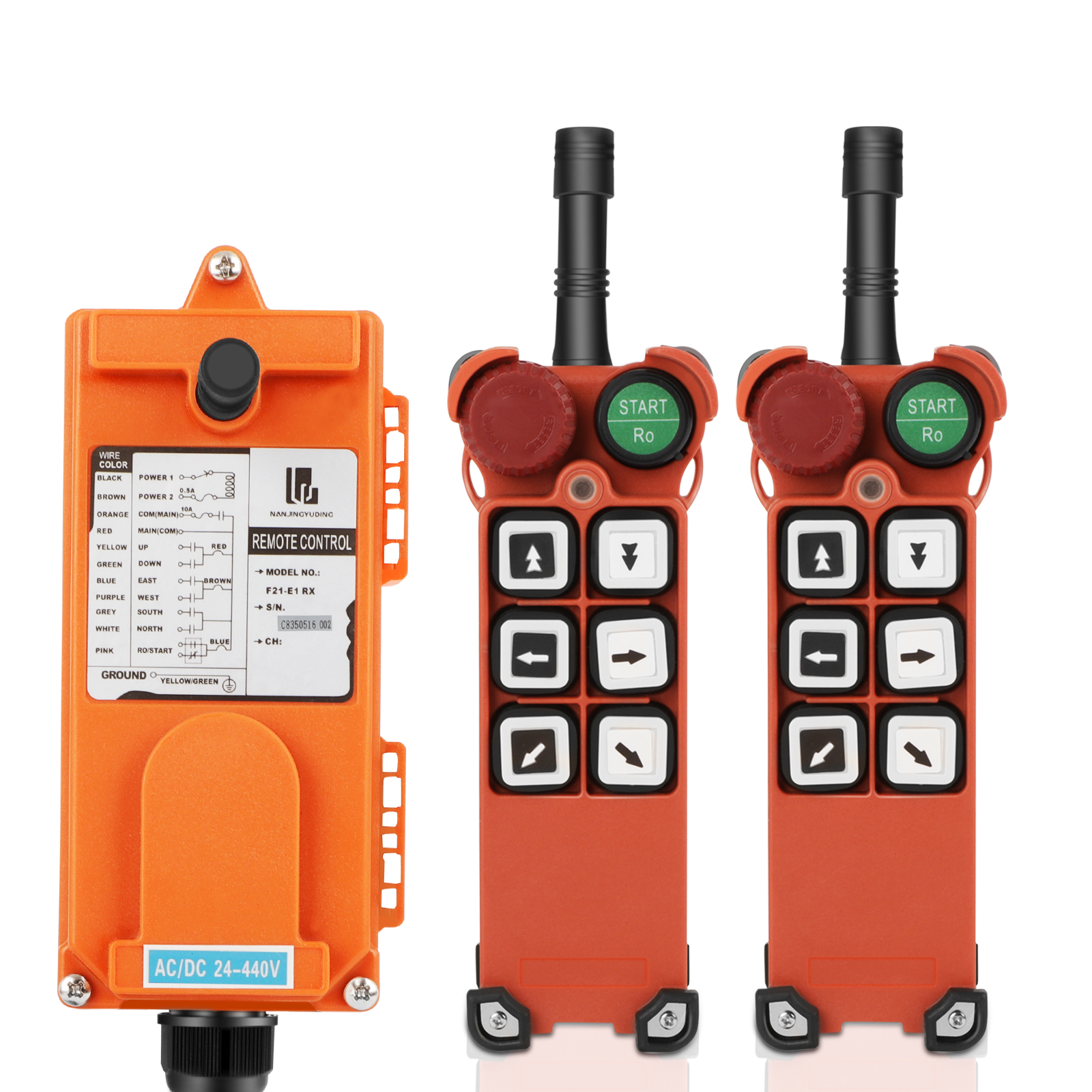 Crane Wireless Remote Control Switch AC/DC 65440V 8 Buttons Industrial