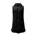 thumbnail image 4 of Women's Winter Solid Color Hooded Long Jacket With Zipper Lining And Pocket For Warmth, 4 of 8