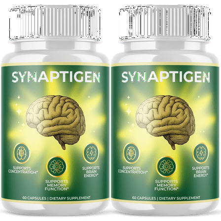 Synaptigen Advanced Formula Brain Support Pills Maximum Strength Supplement 120 Capsules