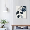 thumbnail image 4 of Nawypu Living room Decor Wall Art - Abstract Plants Leaf Picture Navy Blue and Gray Boho Modern Simple for Bedroom Walls Decoration with Framed, 4 of 5