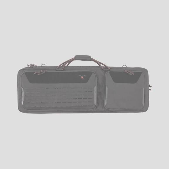 Tac-Six™ 38" Lockable 2-Firearm Unit Case, Laser Cut Molle Front, Black