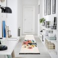 thumbnail image 4 of Yayeee Runner Rug for Bedroom 2'x6' Machine Washable Hallway Non Slip Mat, Black Flowers, 4 of 8