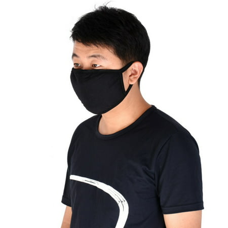 Nicesee Unisex Black Cotton Anti Dust Mouth Mask Cycling Fog (Best Cycling Pollution Mask)