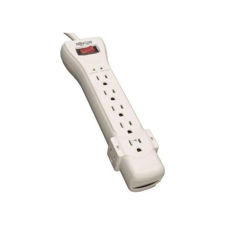 Protect It! Surge Protector, 7 AC Outlets, 7 ft Cord, 2,160 J, Light Gray Protect It! Surge Protector, 7 AC Outlets, 7 ft Cord, 2,160 J, Light Gray