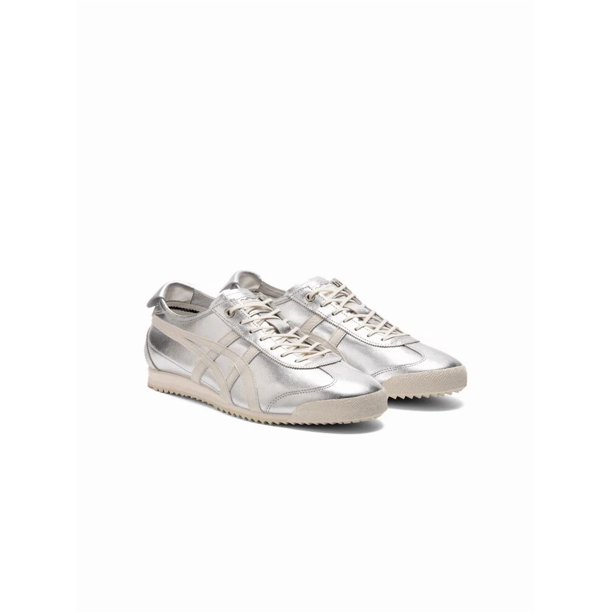 New with box Onitsuka Tiger retro casual sneakers silver and white Unisex Adults