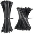 thumbnail image 1 of 1500 bridas para cables, 500 bridas de 200 x 2,5 mm o 1000 bridas de 120 x 1,9 mm con autobloqueo, de nailon y plástico, color negro, 1 of 7