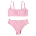 thumbnail image 1 of Swimsuit for Women Two Piece Women Striped Push Up High Cut Hight Waist Halter Bikini Set Two Piece Swimsuit Push Up Bikini Set Swimsuit Women Two Piece High Waist Bikini Set Two Piece Set, 1 of 9