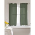 thumbnail image 3 of Pure Army Green Tier Curtains 45 Inch Length,Sheer Curtains for Bedroom Living Room Window Modern Solid Color Minimalist Art Rod Pocket Drapes Kitchen Curtains Small Half Window 27.5"x45" 2 Panels, 3 of 7