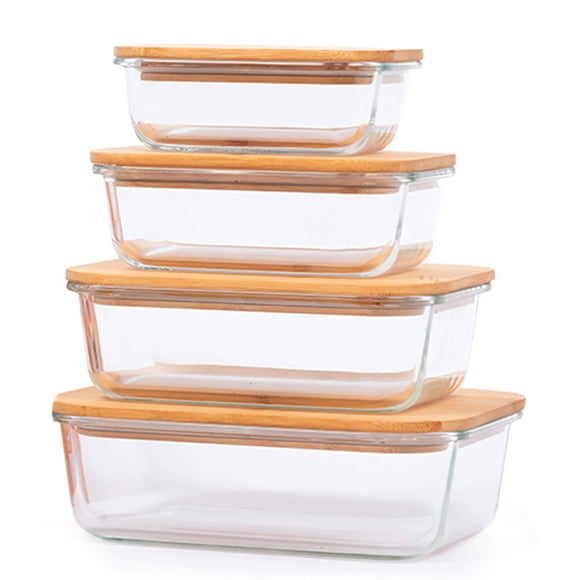 Glass Containers Bamboo Lids