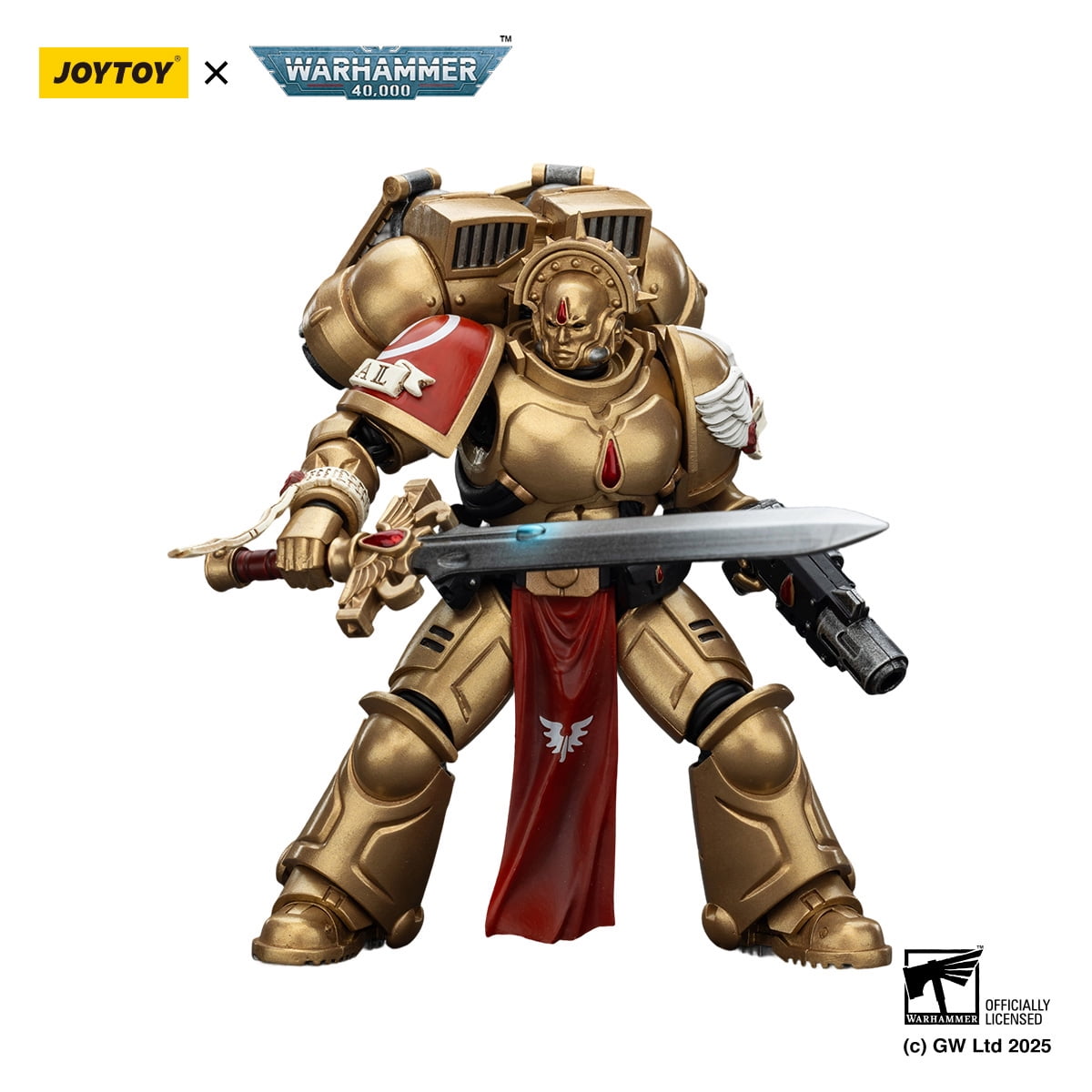 [IN STOCK] JOYTOY Warhammer 40K 1/18 Action Figures Blood Angels Sanguinary Guard 1 with Inferno Pistol and Encarmine Blade