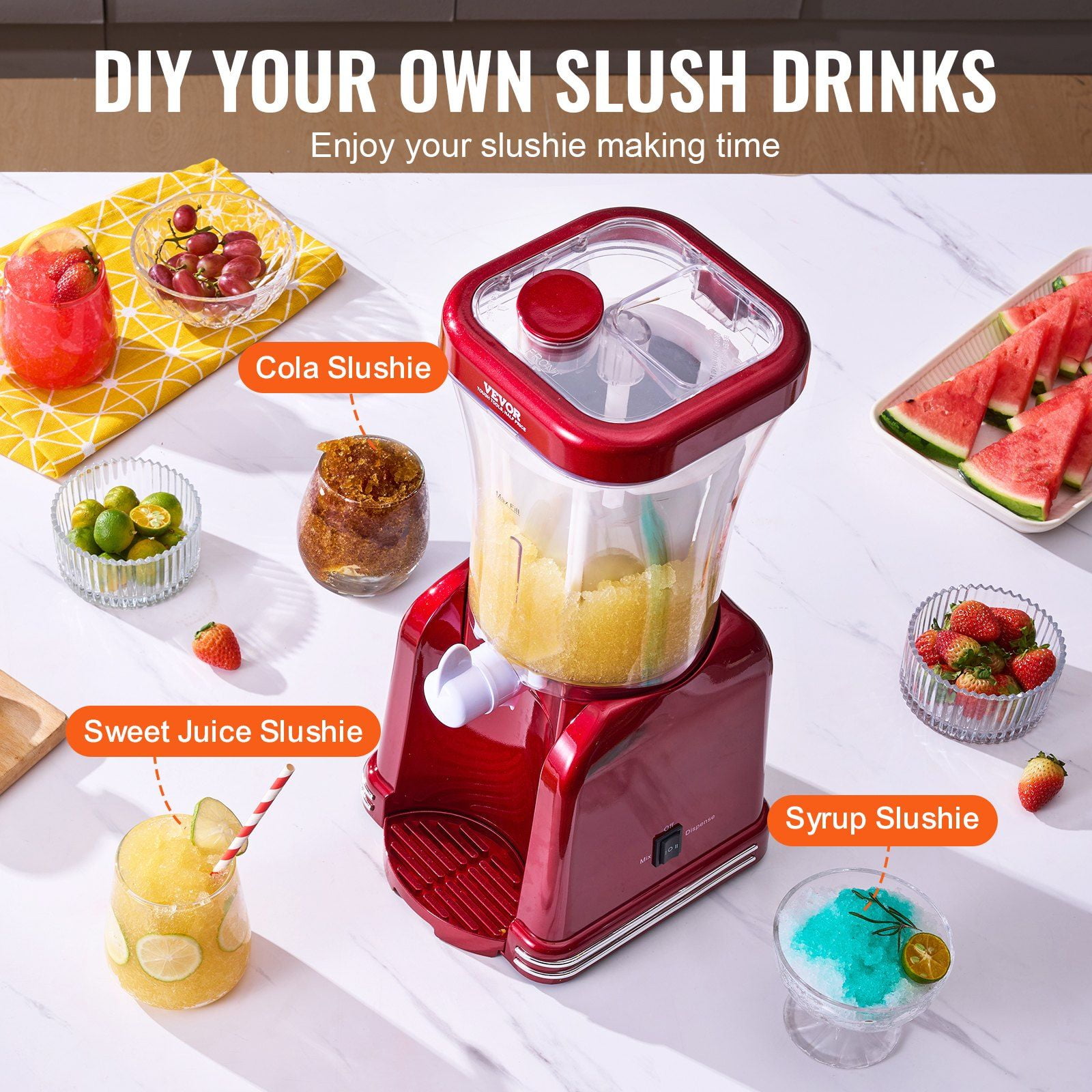 Frozen Drink Maker Slushy Machine for Home 32oz Margarita Slush Maker for Smoothies Cocktails and Iced Drinks