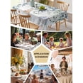 thumbnail image 5 of Blue Coastal Table Cloth, Eucalyptus Leaves Summer Beach Starfish Waterproof Tablecloth for Square Tables, Reusable Washable Fabric Table Cover for Restaurant Kitchen Dining Tables 60"x60", 5 of 6