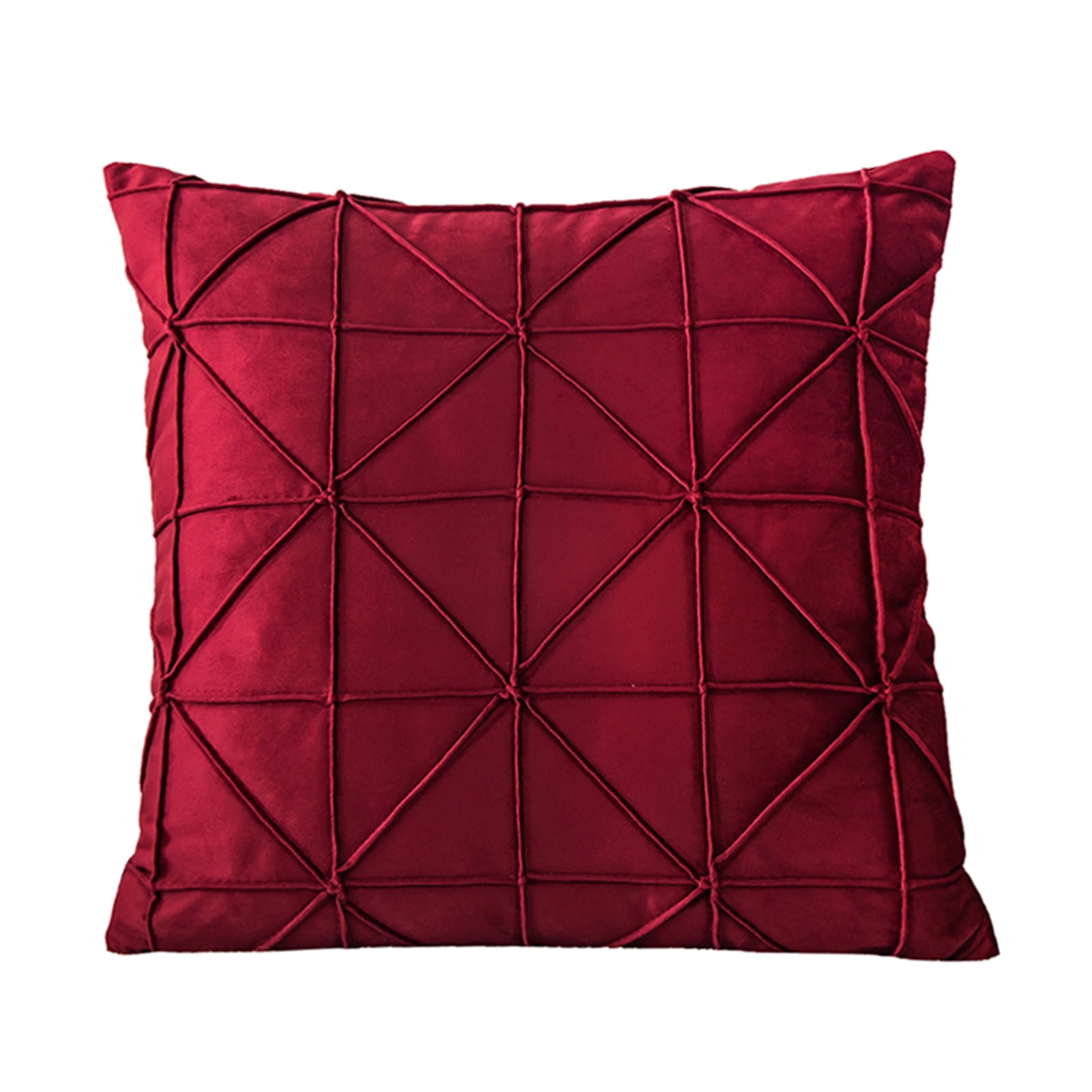 Besufy Pillow Case Square Shape Solid Color Soft Pillow Case Sofa Bed