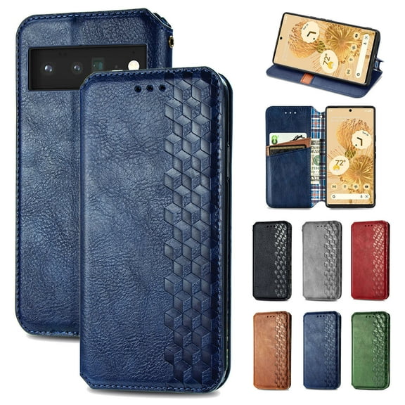 For Google Pixel 7 Shockproof Magnetic Flip Wallet Phone Case Stand Card Slots Cover