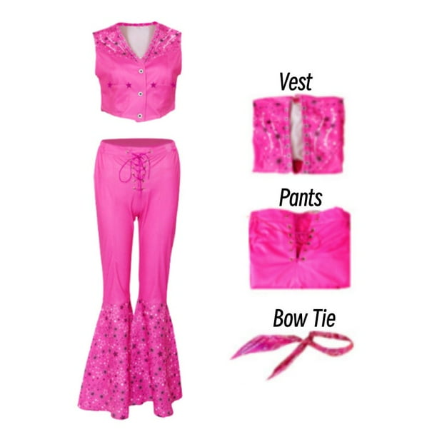 Trajes De Niña Rosa Barbie Adulto Conjunto De Ropa Disfraz De Halloween Fiesta Película Misma