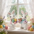 thumbnail image 5 of Ayieyill Easter Bunny Decorations, 2Pcs Easter Bunny Resin Ornaments for Home Courtyard Tabletop to Enhance The Easter Atmosphere, 5 of 9