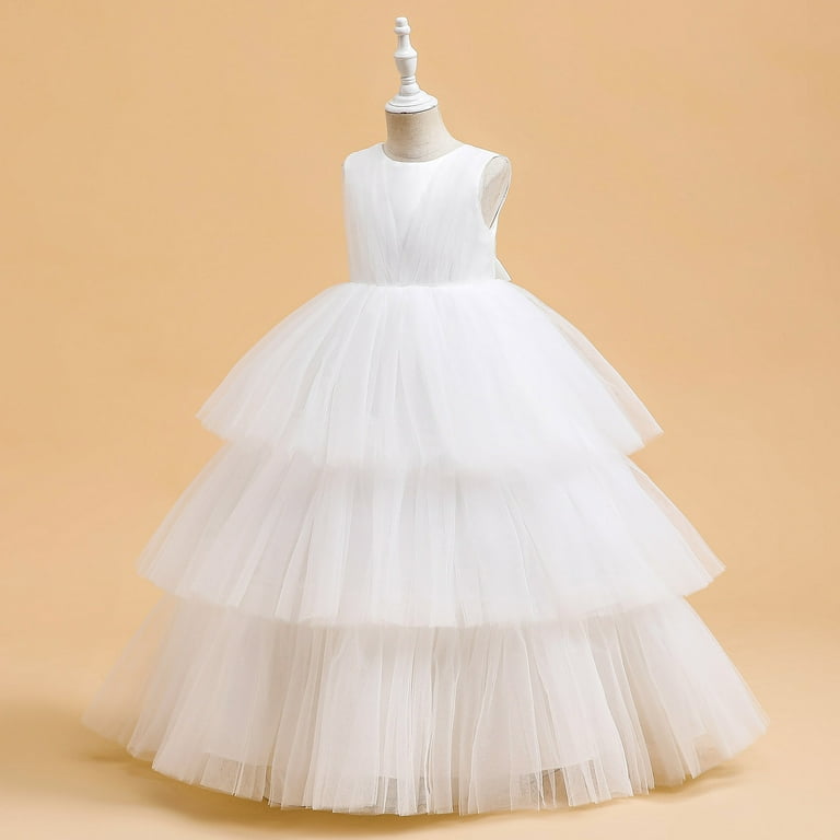 open lace back dress Girls' Pastel Spring Gingham Twirl Dress – Little Stocking Company main image 0