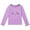 Purple, variant on GYRATEDREAM Girls Lettuce Trim Basic Cute Cat Print Tee Shirts Casual Blouse Tops for 1-8T