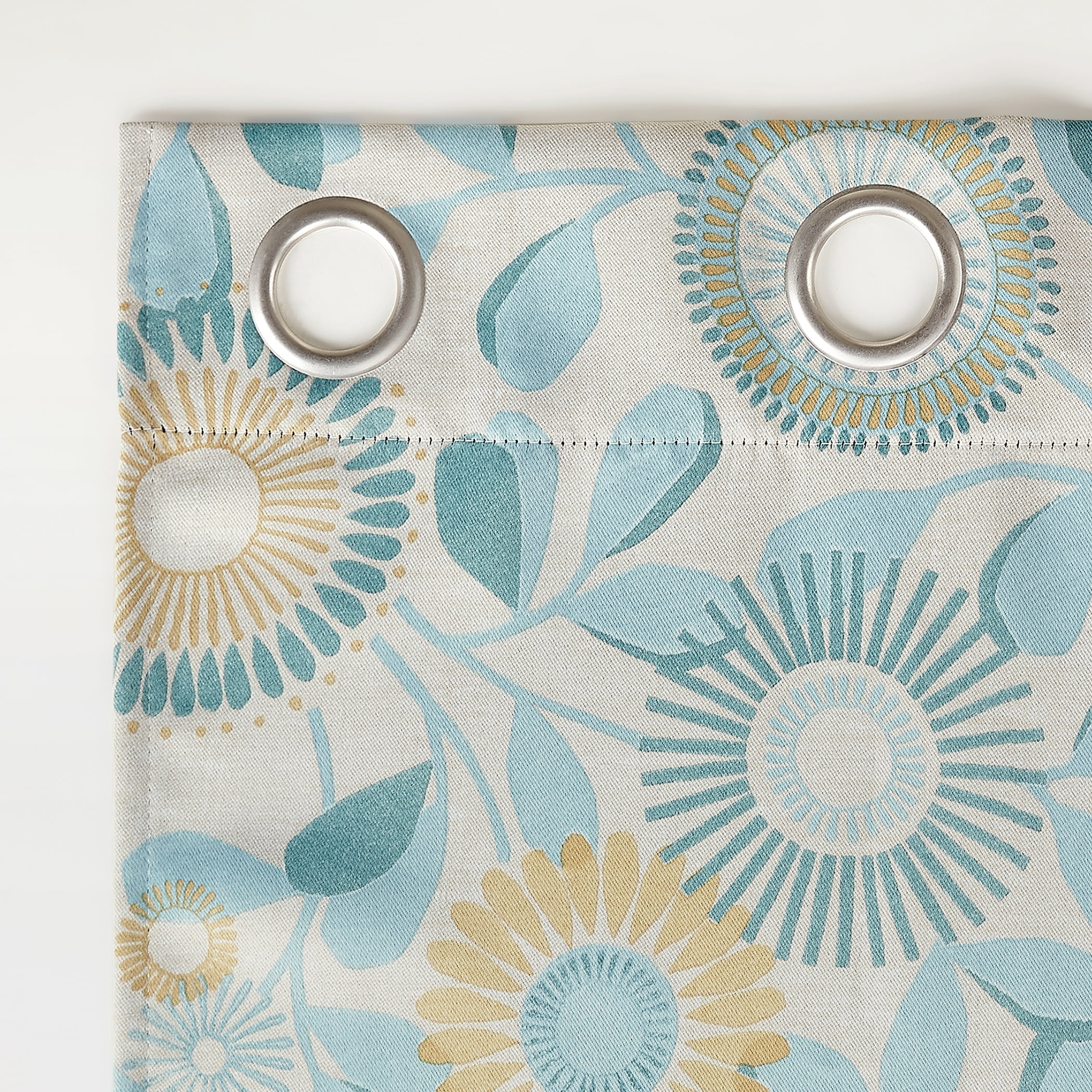 Mainstays Grommet Top Blackout Curtain Panel, 1 Panel, Aqua Print, 40" W x 84" L