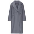thumbnail image 7 of Trench Coats for Women Long Overcoats Single Breasted Notched Collar Blazers for Fall Winter, 7 of 7